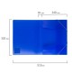 Папка на резинках BRAUBERG 'Neon', неоновая, синяя, до 300 листов, 0,5 мм, 227463