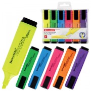 Набор текстовыделителей 6 ЦВЕТОВ, BRAUBERG 'ORIGINAL NEON', линия письма 1-5 мм, 152216