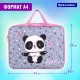 Папка на молнии с ручками BRAUBERG А4, 1 отделение, полиэстер, 80 мм, 'Funny panda', 271127