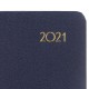 Ежедневник датированный 2021 МАЛЫЙ ФОРМАТ (100х150 мм) А6, BRAUBERG 'Select', балакрон, темно-синий, 111434