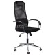 Кресло офисное BRABIX 'Pilot EX-610 CH' premium, хром, ткань-сетка, черное, 532417