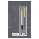 Набор PARKER 'Jotter Stainless Steel GT': шариковая ручка синяя и перьевая ручка, 2093257