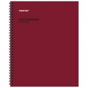 Тетрадь А5, 96 л., ОФИСМАГ, гребень, клетка, обложка картон, БОРДОВАЯ, 405638