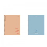 Тетрадь А5, 80 л., HATBER, гребень, линия, матовая ламинация, 'Чипи-чипи' (микс в спайке), 088819, 80Т5лВ2гр