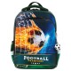 Ранец BRAUBERG QUADRO, 3 отделения, с брелком, Fire football, 37х28х18 см, 229956