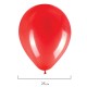 Шары воздушные ЗОЛОТАЯ СКАЗКА, 10' (25 см), КОМПЛЕКТ 50 штук, красные, пакет, 104998