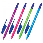 Ручка шариковая BRAUBERG 'X-333' NEON SOLID, СИНЯЯ, корпус ассорти, узел 0,7 мм, линия письма 0,35 мм, 142831