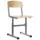 Стул ученический регулируемый 'Ученик', 340х430х585-665 мм, рост 2-4, серый каркас