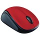 Мышь беспроводная LOGITECH M235, 2 кнопки+1 колесо-кнопка, оптическая, красно-чёрная, 910-002496