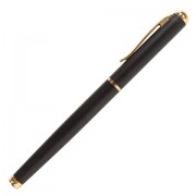 Ручка бизнес-класса перьевая BRAUBERG Maestro, СИНЯЯ, корпус черный с золот., линия 0, 143471