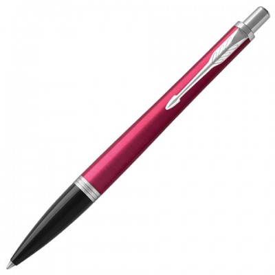 Ручка шариковая PARKER 'Urban Core Vibrant Magenta CT', корпус пурпурный глянцевый лак, хромированные детали, синяя, 1931582