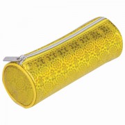 Пенал-тубус BRAUBERG, мягкий, 'Glitter Gold', 20х7х7 см, 229016