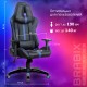 Кресло компьютерное BRABIX 'GT Carbon GM-120', две подушки, экокожа, черное/синее, 531930