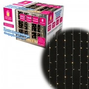 Электрогирлянда-занавес комнатная 'Штора' 3х2 м, 144 LED, теплый белый свет, 220 V, ЗОЛОТАЯ СКАЗКА, 591350