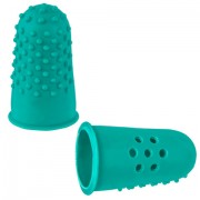 Напальчники резиновые с отверстиями, КОМПЛЕКТ 10 шт., диаметр 16 мм, зеленые, STAFF 'EVERYDAY', 227962