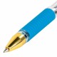 Ручки шариковые с грипом BRAUBERG 'X-ONE', НАБОР 10 ШТУК, СИНИЕ, корпус прозрачный, узел 0,5 мм, линия письма 0,35 мм, 143990
