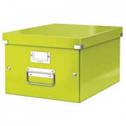 Короб архивный LEITZ 'Click & Store' M, 200х280х370 мм, ламинированный картон, разборный, зеленый, 60440064
