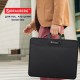Папка-портфель пластиковая БОЛЬШОГО ФОРМАТА BRAUBERG 'ПОРТФОЛИО' А3 (470х380х130 мм), 3 отделения, черная, 223081