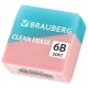 Ластик BRAUBERG 'PASTEL COLOR DUO', 34х34х14 мм, квадратный, экологичный ПВХ, ассорти, 272733