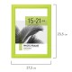 Рамка 15х21 см небьющаяся, багет 17,5 мм, пластик, BRAUBERG 'Colorful', салатовая, 391243