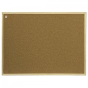 Доска пробковая для объявлений (100x200 см), коричневая рамка из МДФ, OFFICE, '2х3' (Польша), TC1020