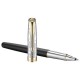 Ручка-роллер PARKER 'Sonnet Reflection GT', корпус черный, позолоченные детали, черная, 2054836