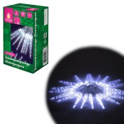 Электрогирлянда-нить комнатная 'Сосульки' 2 м, 20 LED, холодный белый, батарейки, ЗОЛОТАЯ СКАЗКА, 592561