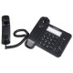 Телефон PANASONIC KX-TS2352RUB, черный, память 3 номера, повторный набор, тональный / импульсный режим, индикатор вызова