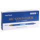 Ручка шариковая масляная автоматическая MUNHWA 'MC Gold Click', СИНЯЯ, узел 0,7 мм, GC07-02