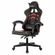 Кресло компьютерное BRABIX 'Shooter GM-123', 2 подушки, экокожа, черное/красное, 533190