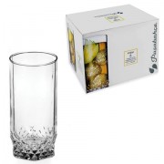 Стакан высокий, объем 290 мл, КОМПЛЕКТ 6 штук, стекло, PASABAHCE 'ВАЛЬС', фирменная подарочная упаковка, 42942
