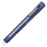 Ластик выдвижной PENTEL (Япония) 'Clic Eraser', 117х12х15 мм, белый, синий держатель, ZE80-C