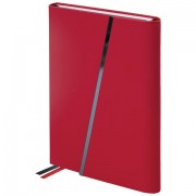 Ежедневник недатированный А5 145х213 мм BRAUBERG 'Vogue', под кожу, магнитный клапан, 160 л., красный, 116225