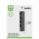 Хаб BELKIN Slim, USB 2.0, 4 порта, кабель 0,12 м, черный, F4U042bt