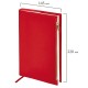 Ежедневник недатированный А5 145х220 мм, BRAUBERG 'Zipline' под кожу, карман-молния, 160 л., красный, 116248