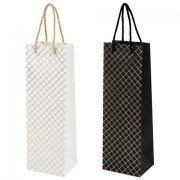 Пакет подарочный под бутылку (1 штука), 13х9x36 см (B), 'Leather Bottle Bag', ассорти, ЗОЛОТАЯ СКАЗКА, 700802