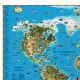 Карта настенная для детей 'Мир', размер 116х79 см, ламинированная, 629, 450