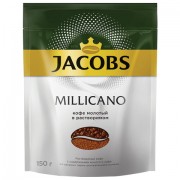 Кофе молотый в растворимом JACOBS 'Millicano', сублимированный, 150 г, мягкая упаковка, 8051500
