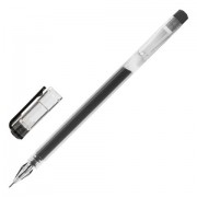 Ручка гелевая STAFF 'Basic' GP-675, ЧЕРНАЯ, длина письма 1000 м, игольчатый узел 0,5 мм, линия письма 0,35 мм, 143675