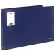Папка на 4 кольцах БОЛЬШОГО ФОРМАТА А3, ГОРИЗОНТАЛЬНАЯ, 30 мм, до 250 листов, синяя, 0,8 мм, STAFF, 273998