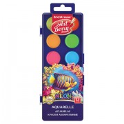Краски акварельные ERICH KRAUSE Artberry 'Neon', 12 цветов, без кисти, пластиковая коробка, 41727