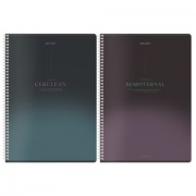 Тетрадь А4, 96 л., BRAUBERG, гребень, клетка, Soft Touch, 'Peaceful' (микс в спайке), 405312