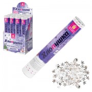 Хлопушка пневматическая 30 см 'Снежинки', фольга, серебро, ЗОЛОТАЯ СКАЗКА, 592460