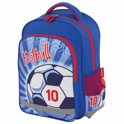 Рюкзак ПИФАГОР SCHOOL для начальной школы, 'SOCCER BALL', 38х28х14 см, 228822