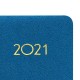 Ежедневник датированный 2021 А5 (138х213 мм) BRAUBERG 'Select', балакрон, голубой, 111404