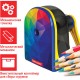 Точилка механическая BRAUBERG 'MULTICOLOR', корпус с печатью, 228489