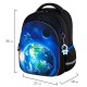 Рюкзак BRAUBERG OPTIMA, 2 отделения, с брелоком, 'Brave astronaut', 3D-панель, 36х27х18 см, 273159