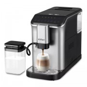 Кофемашина KITFORT КТ-7166, 1350 Вт, объем 1,5 л, для зерен 200 г, автокапучинатор, серебристая