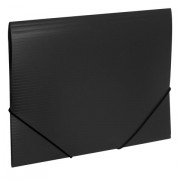 Папка на резинках BRAUBERG 'Contract', черная, до 300 листов, 0,5 мм, бизнес-класс, 221796