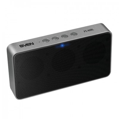 Колонка портативная SVEN PS-80BL, 1.0, 6 Вт, Bluetooth, FM-тюнер, microSD, MP3-плеер, черная, SV-014919